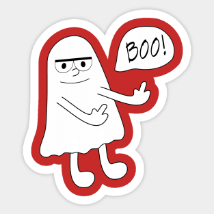 Ghost morbid middle finger Sticker